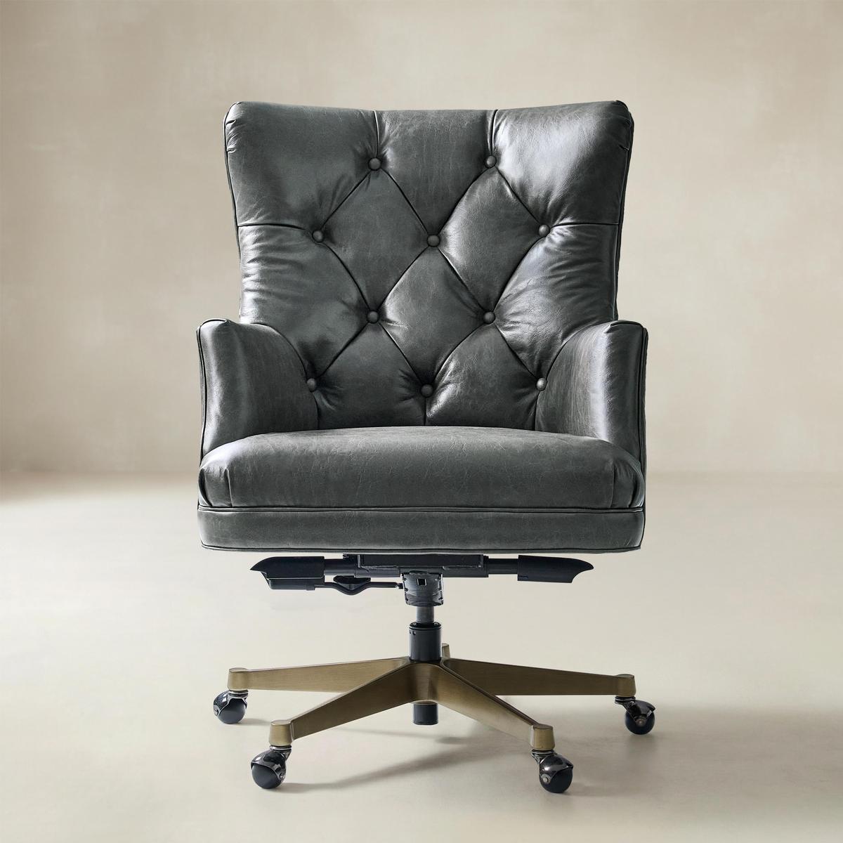 Adrian Hand-Rubbed Oil-Wax Leather Office Chair