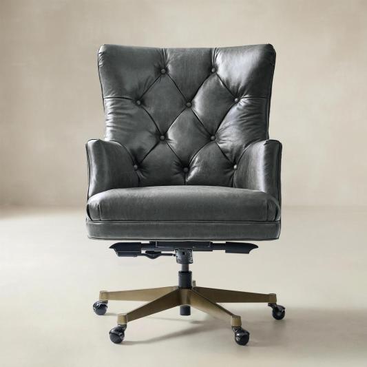 Adrian Hand-Rubbed Oil-Wax Leather Office Chair