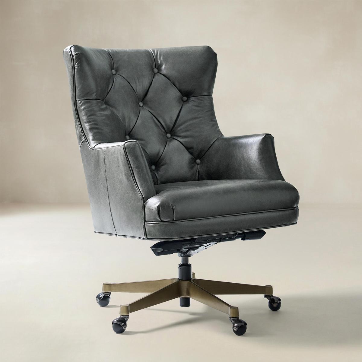 Adrian Hand-Rubbed Oil-Wax Leather Office Chair