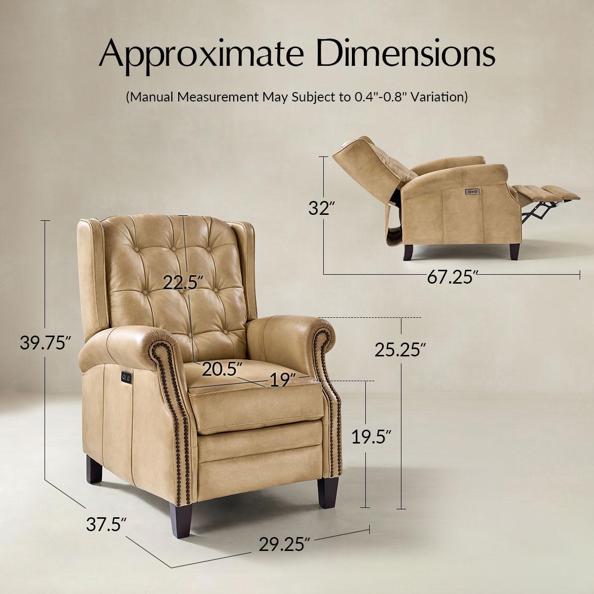 Ruben Buttery Leather Power Recliner