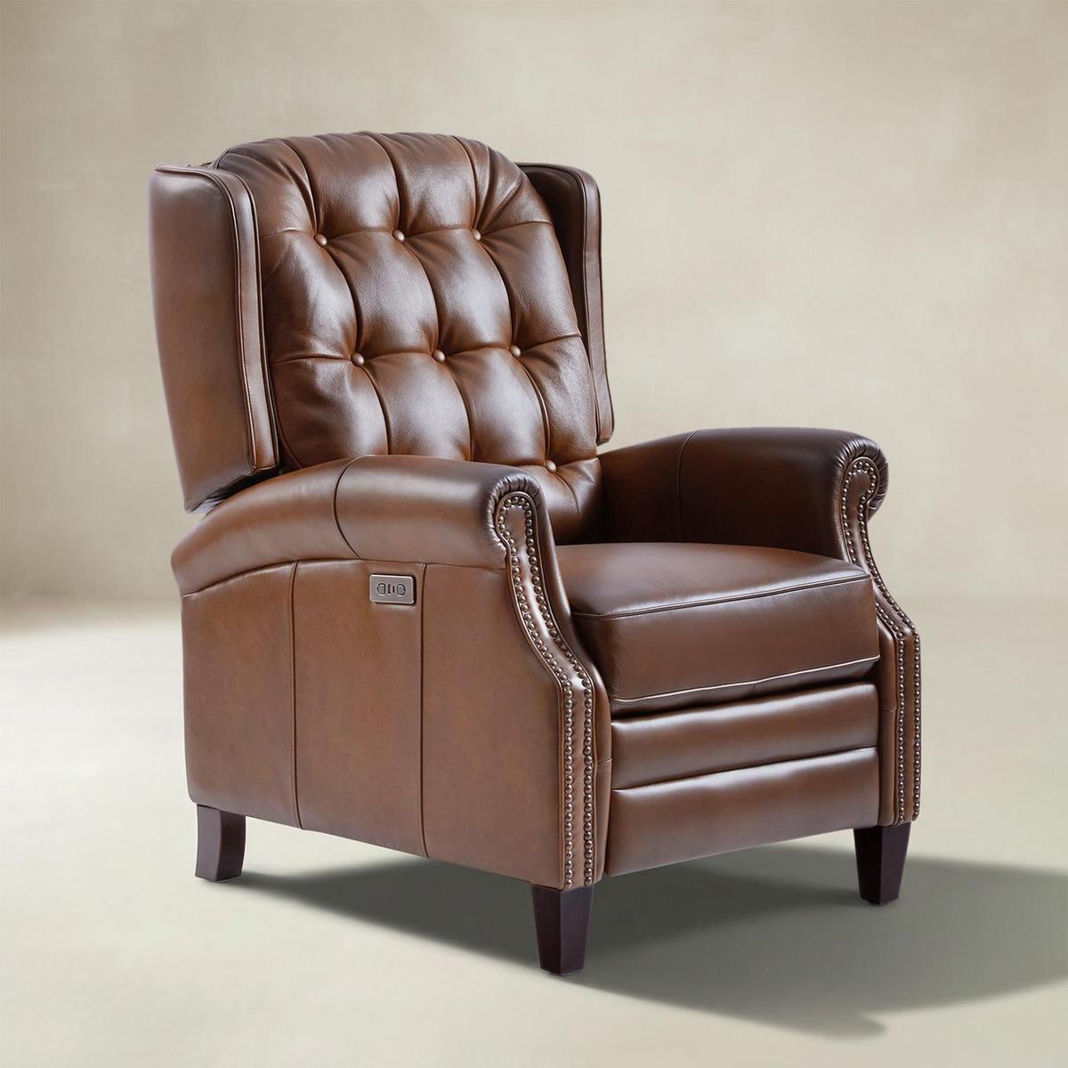 Ruben Buttery Leather Power Recliner