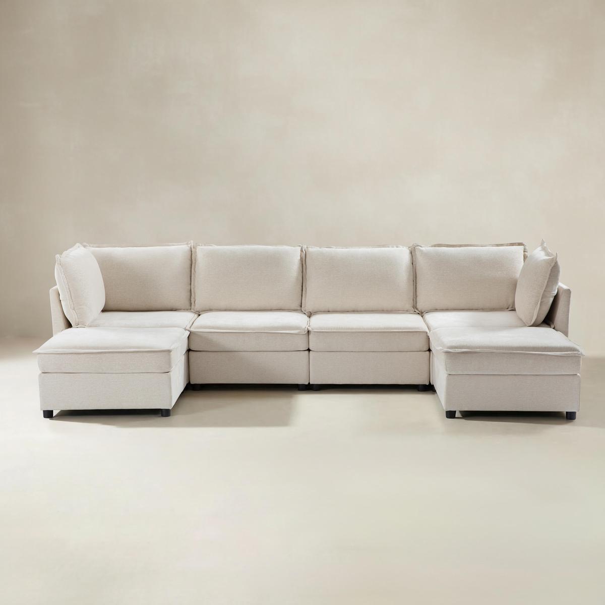 Harmetrix Oversized Soft Sectional Couch with Storage