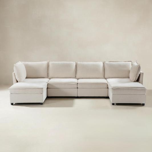 Harmetrix Oversized Soft Sectional Couch with Storage