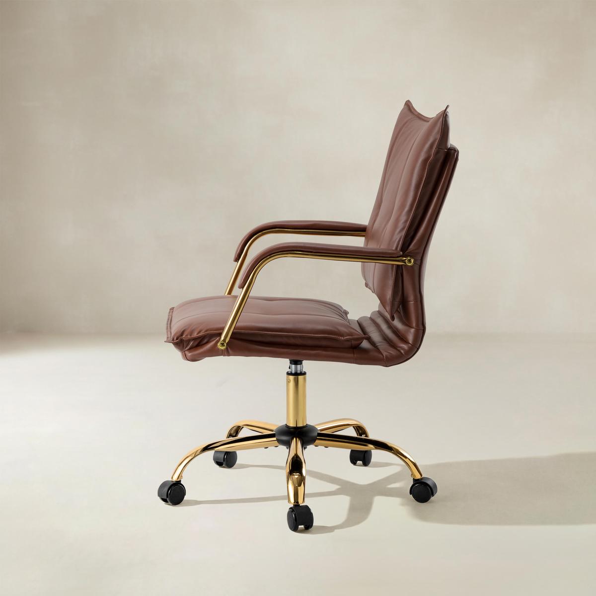 Michele Vegan Leather Task Accent Office Chair - HULALA HOME