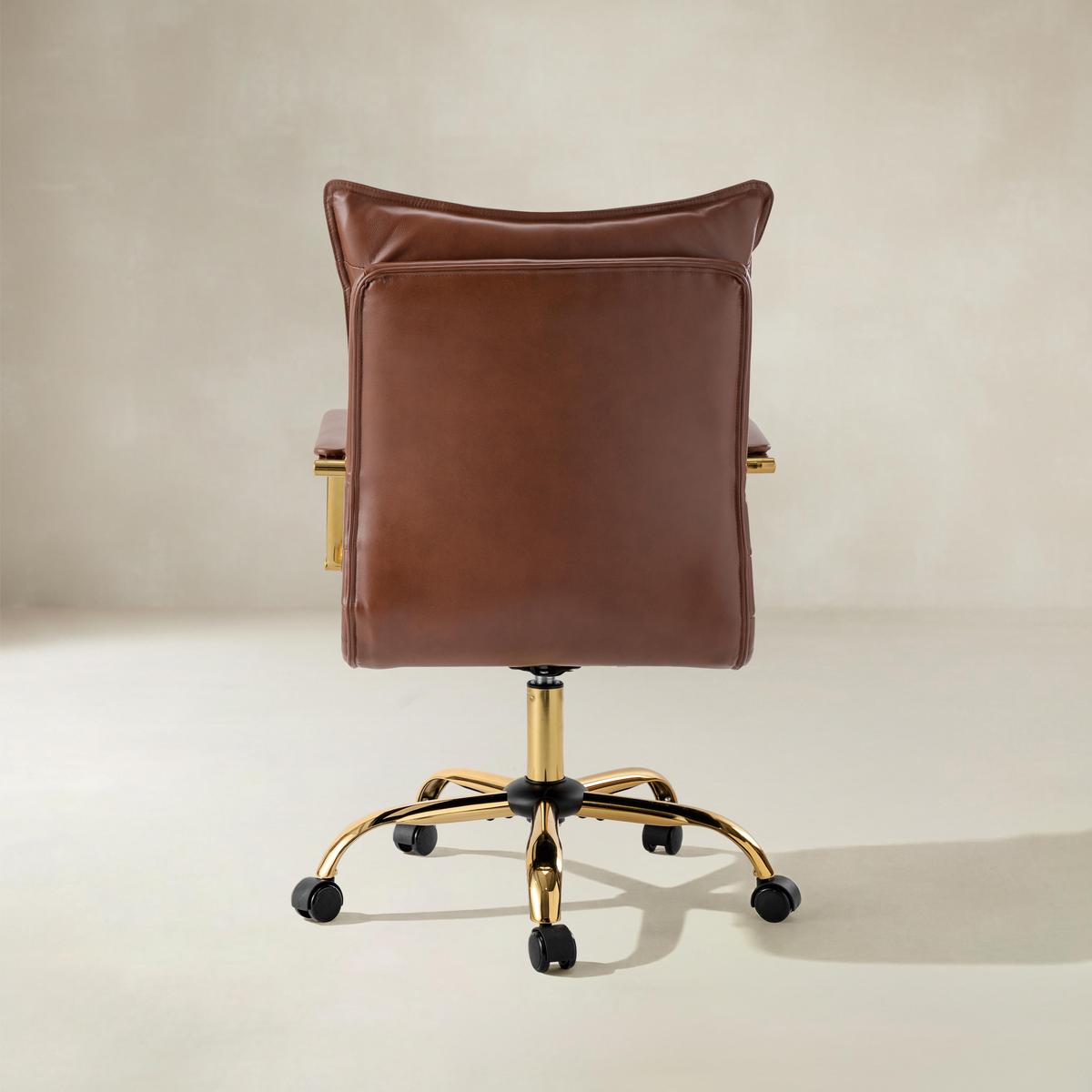 Michele Vegan Leather Task Accent Office Chair - HULALA HOME