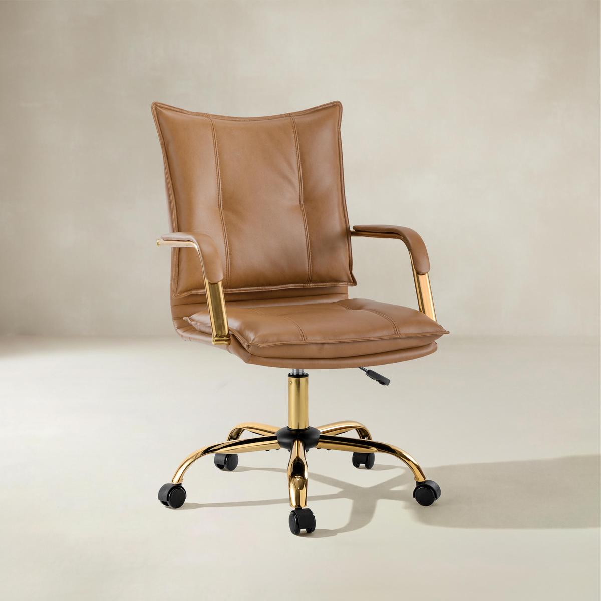 Michele Vegan Leather Task Accent Chair