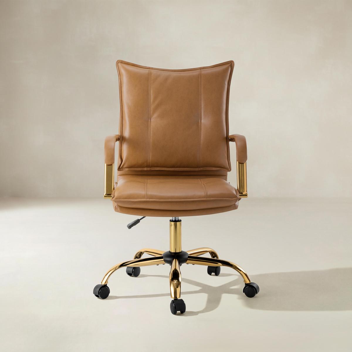Michele Vegan Leather Task Accent Office Chair - HULALA HOME