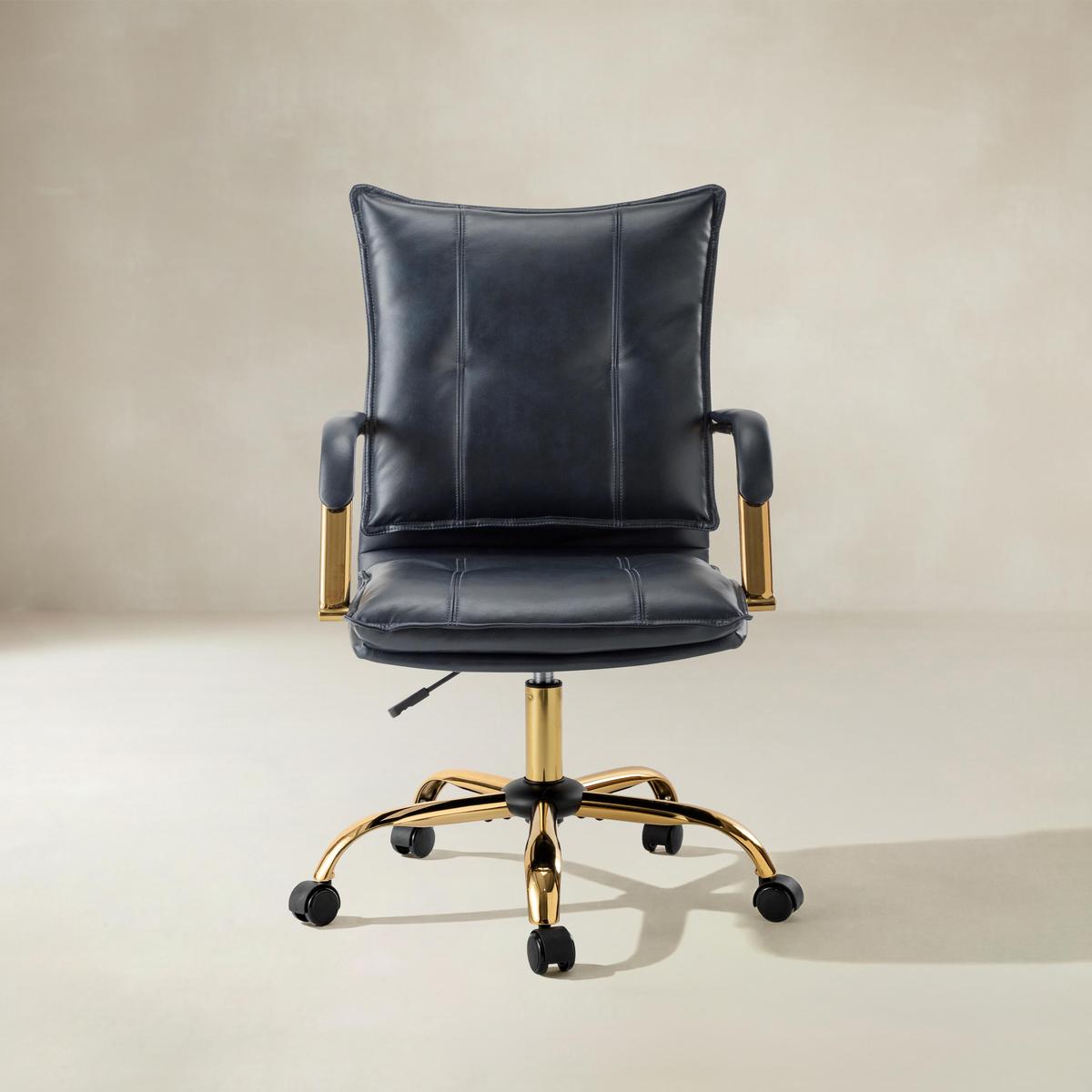 Michele Vegan Leather Task Accent Office Chair - HULALA HOME