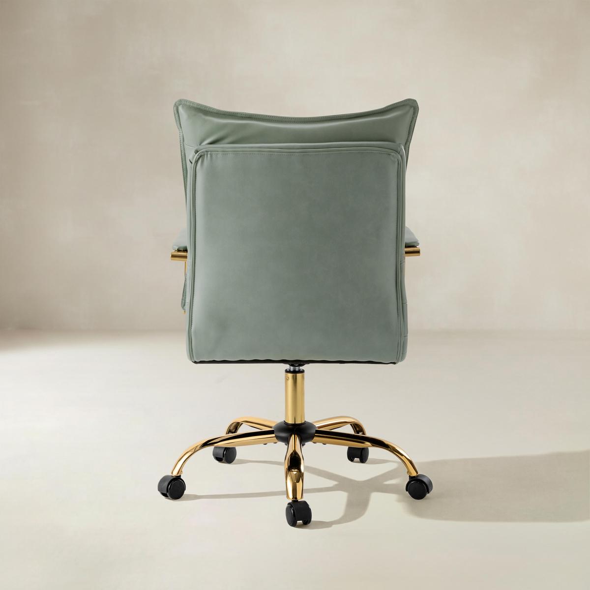 Michele Vegan Leather Task Accent Office Chair - HULALA HOME