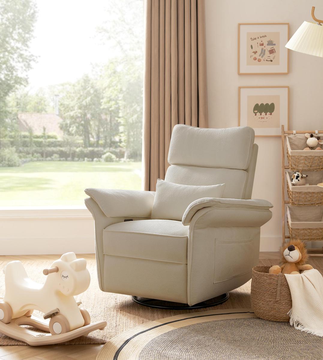 CUDDLESUPPORT ARMRESTS Nursery Power Recliner