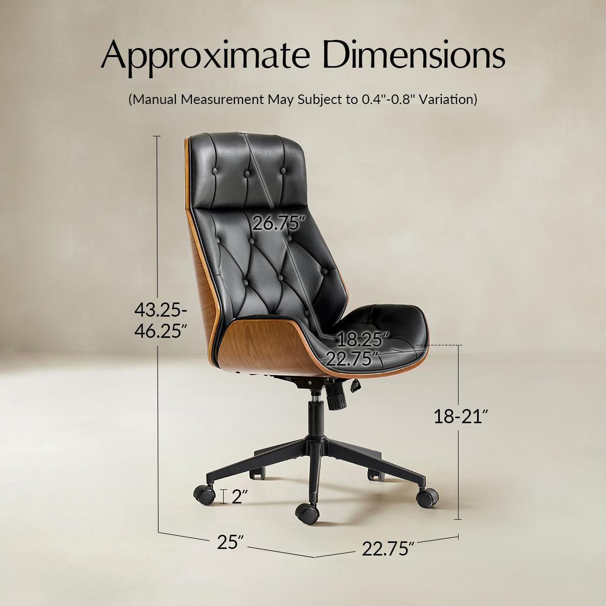 リンホーリン　チェア Linzy Adjustable Swivel Chair with Bentwood & Leather-HULALA HOME