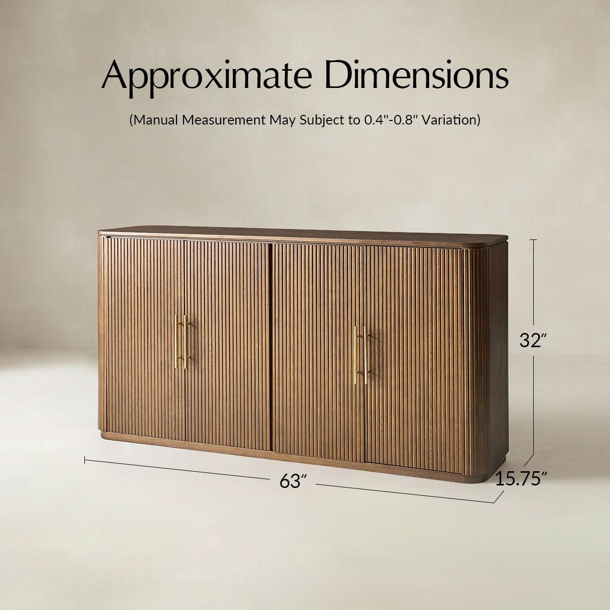 Baggio Fluted Premium Wood Cabinet
