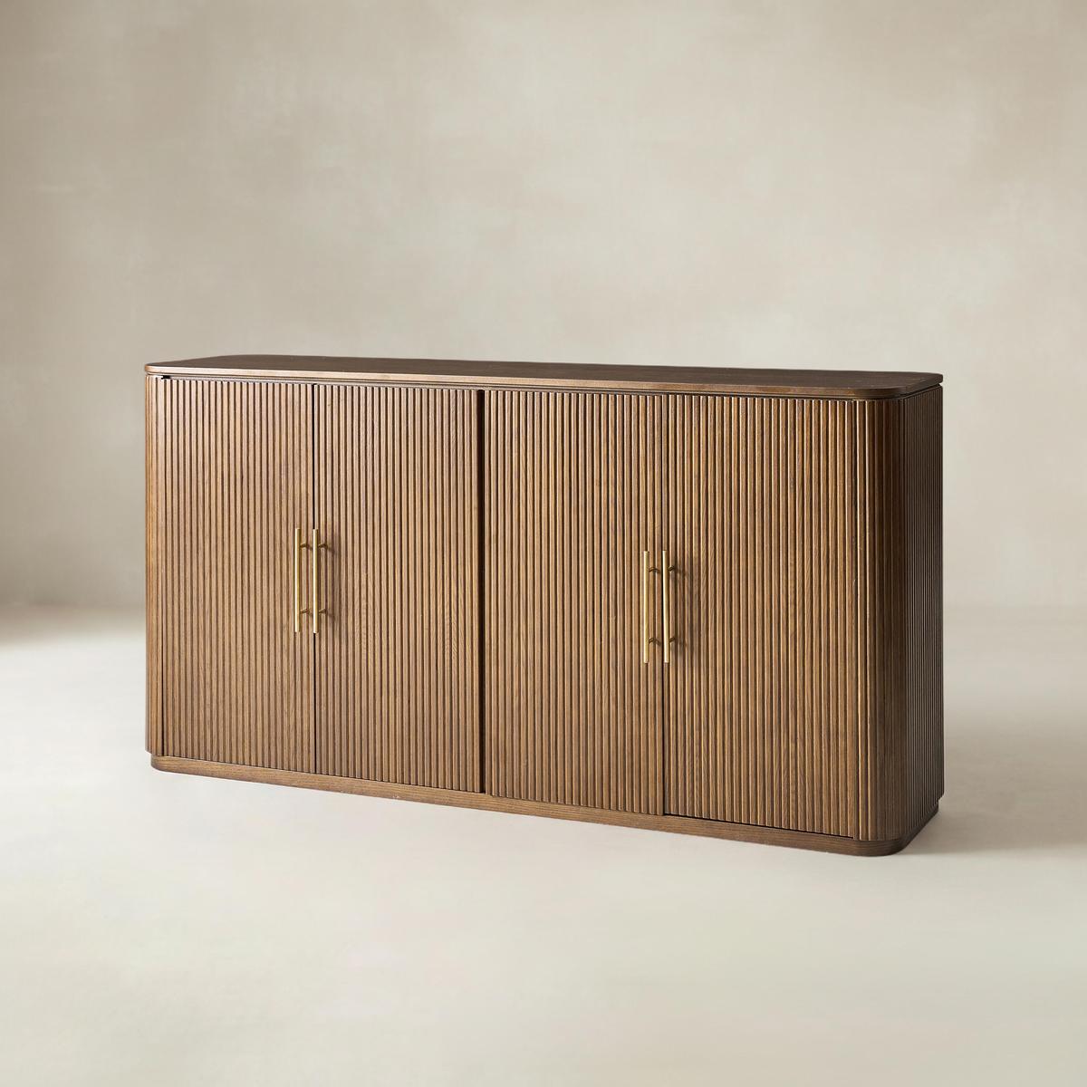 Baggio Fluted Premium Wood Cabinet