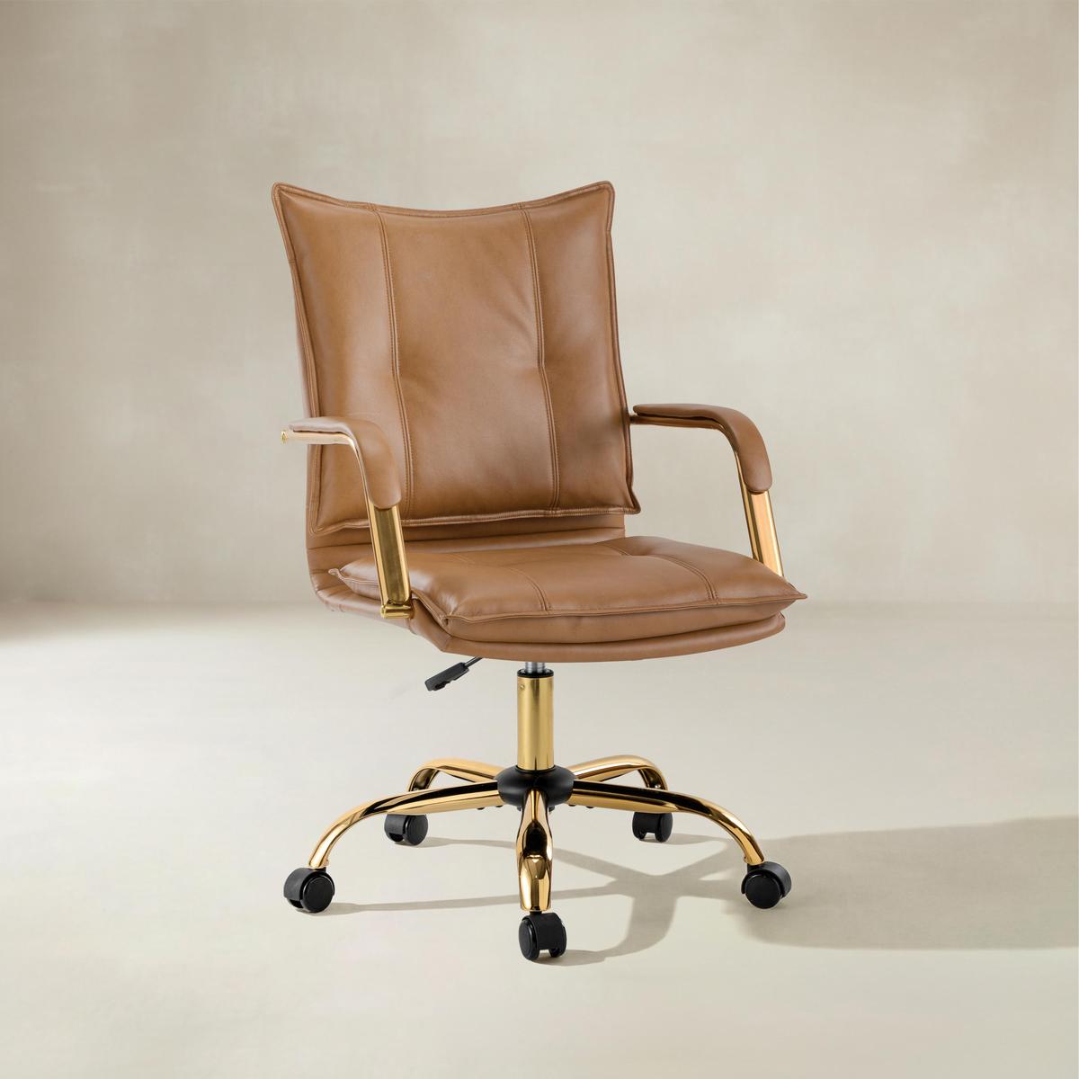Michele Vegan Leather Task Accent Chair
