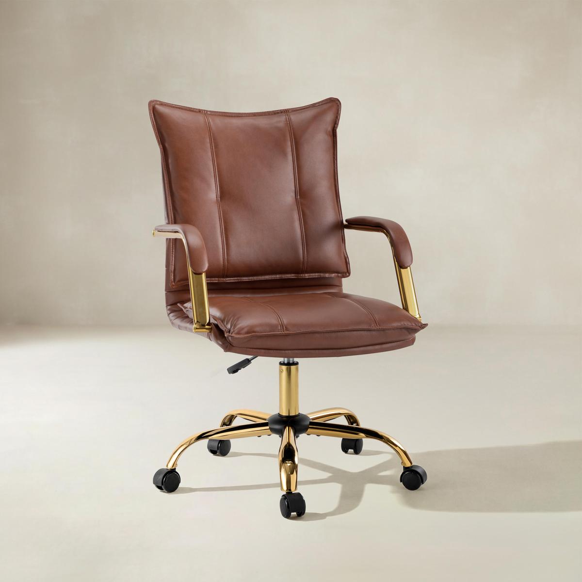 Michele Vegan Leather Task Accent Chair