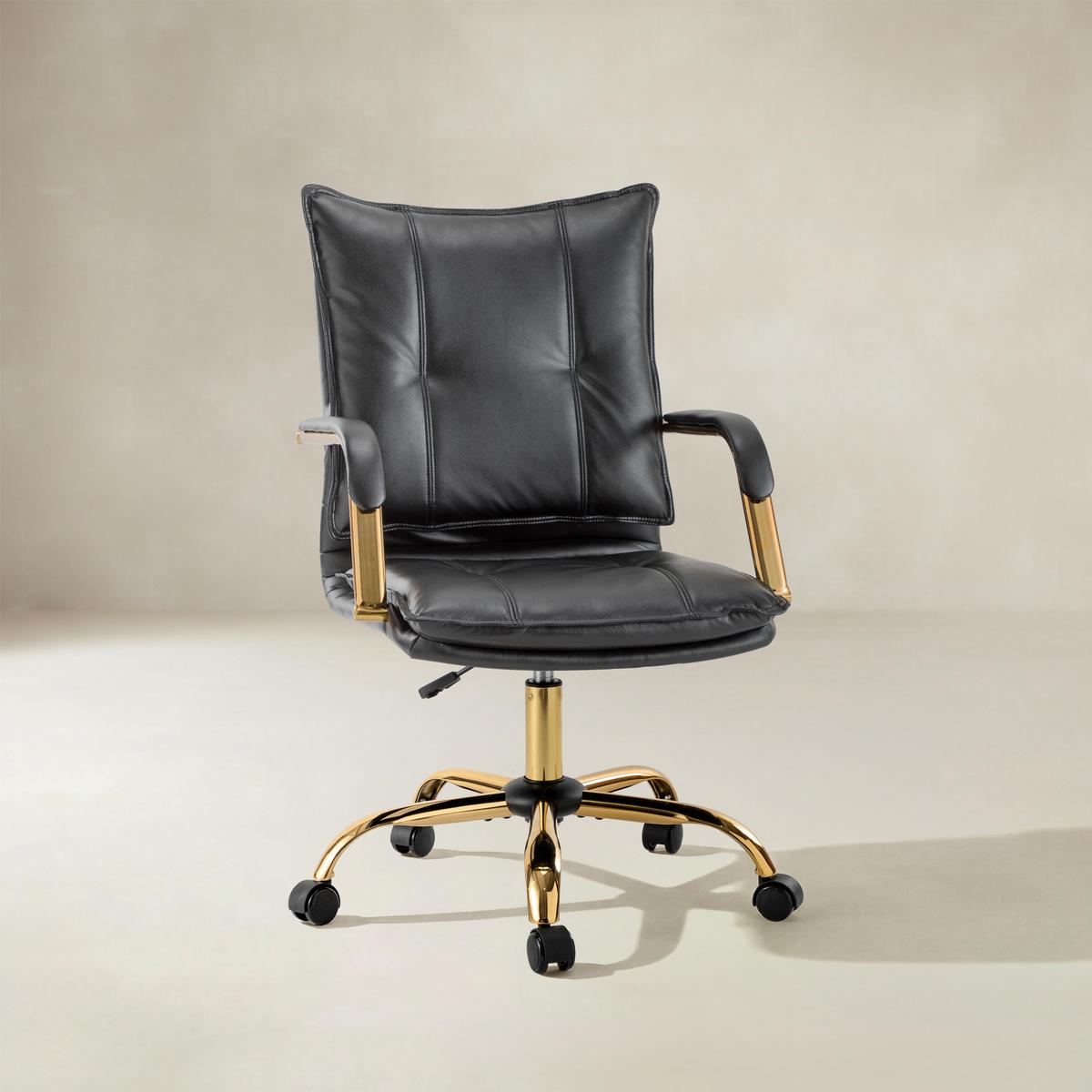 Michele Vegan Leather Task Accent Chair