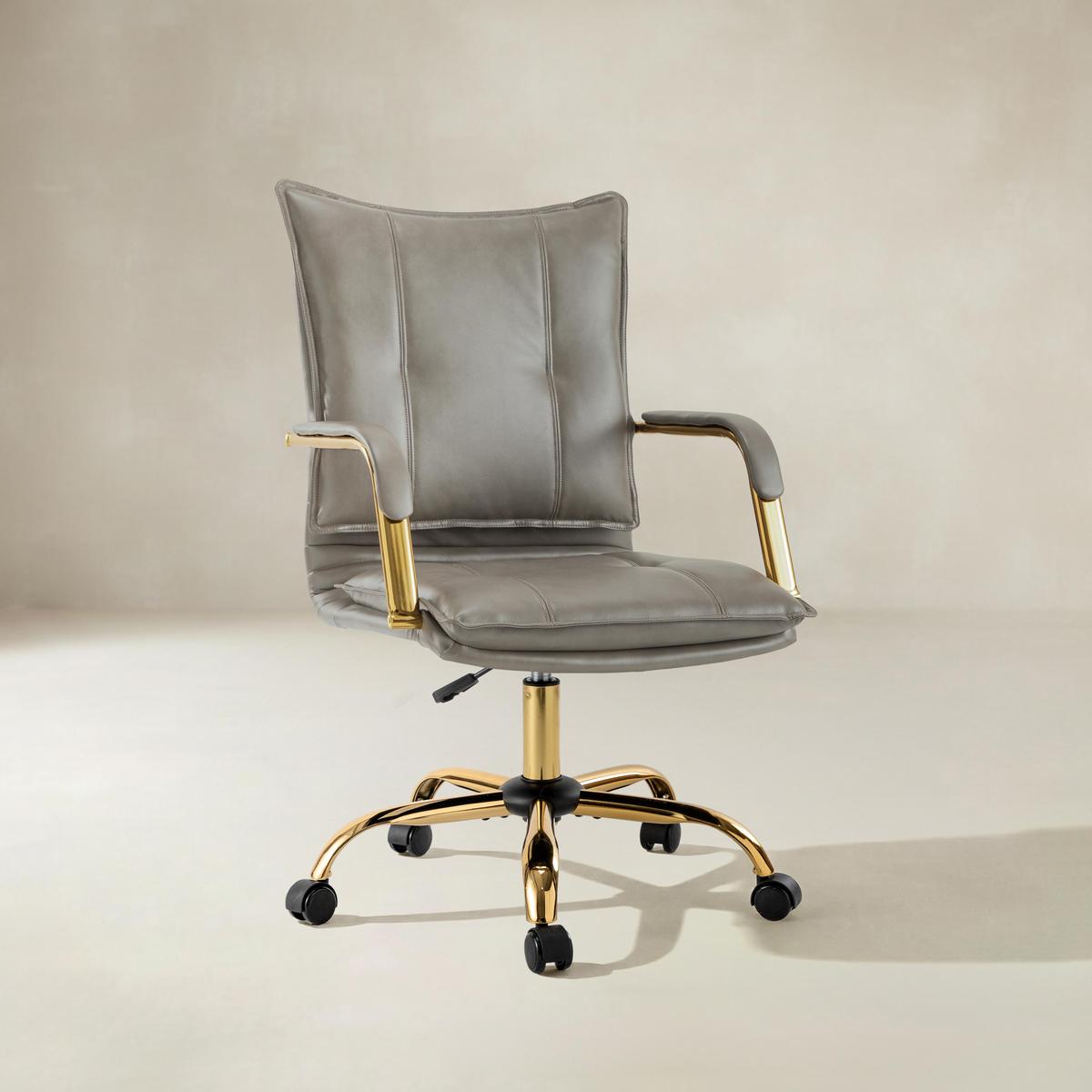 Michele Vegan Leather Task Accent Chair