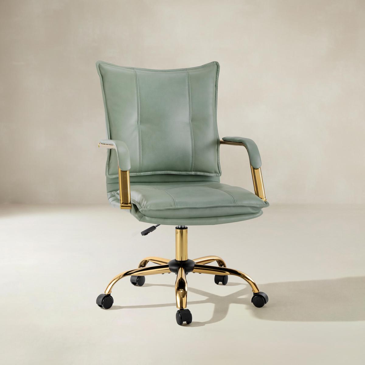 Michele Vegan Leather Task Accent Chair