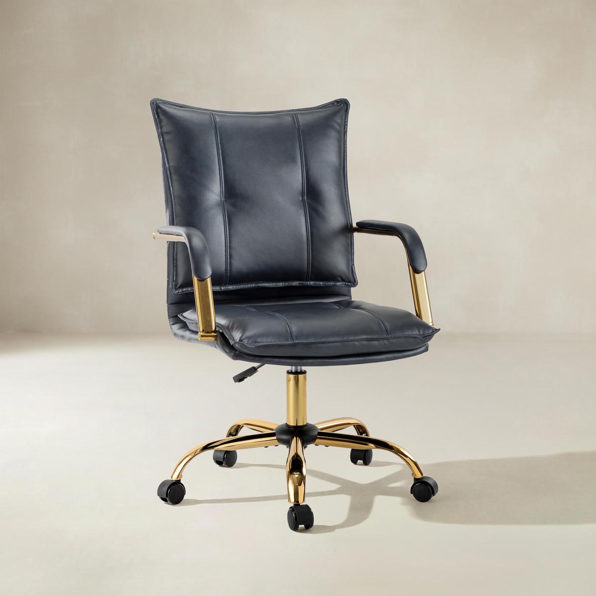 Michele Vegan Leather Task Accent Chair