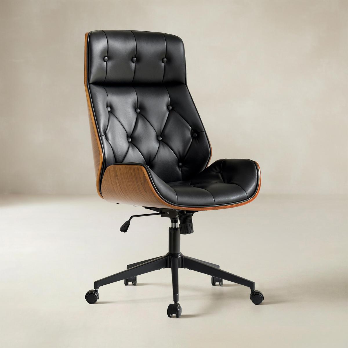 Linzy Genuine Leather Office Chair