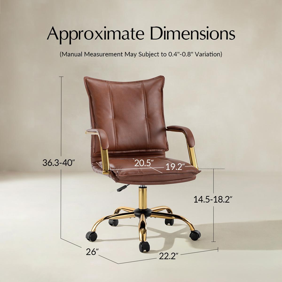 Michele Vegan Leather Task Accent Chair