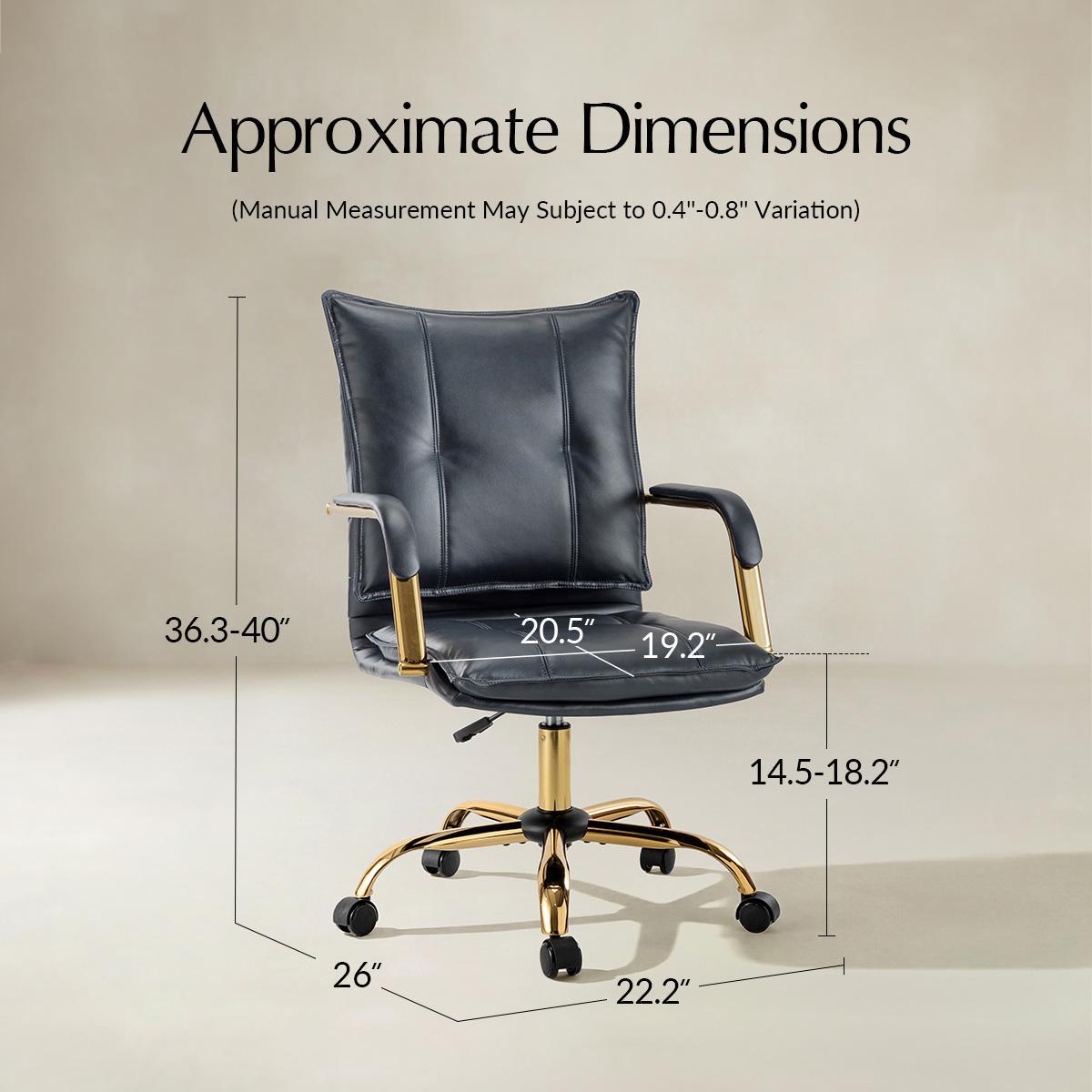 Michele Vegan Leather Task Accent Chair