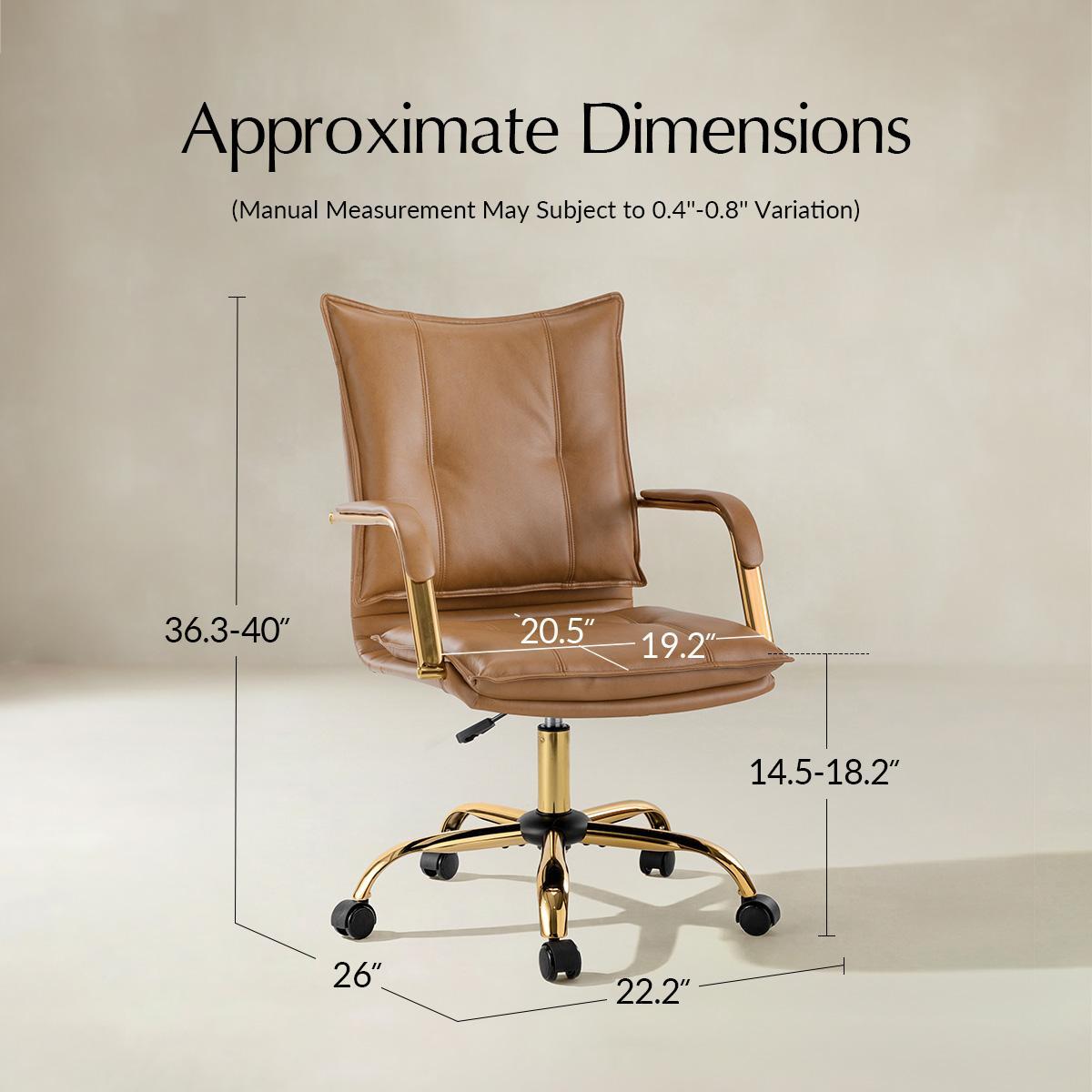Michele Vegan Leather Task Accent Chair