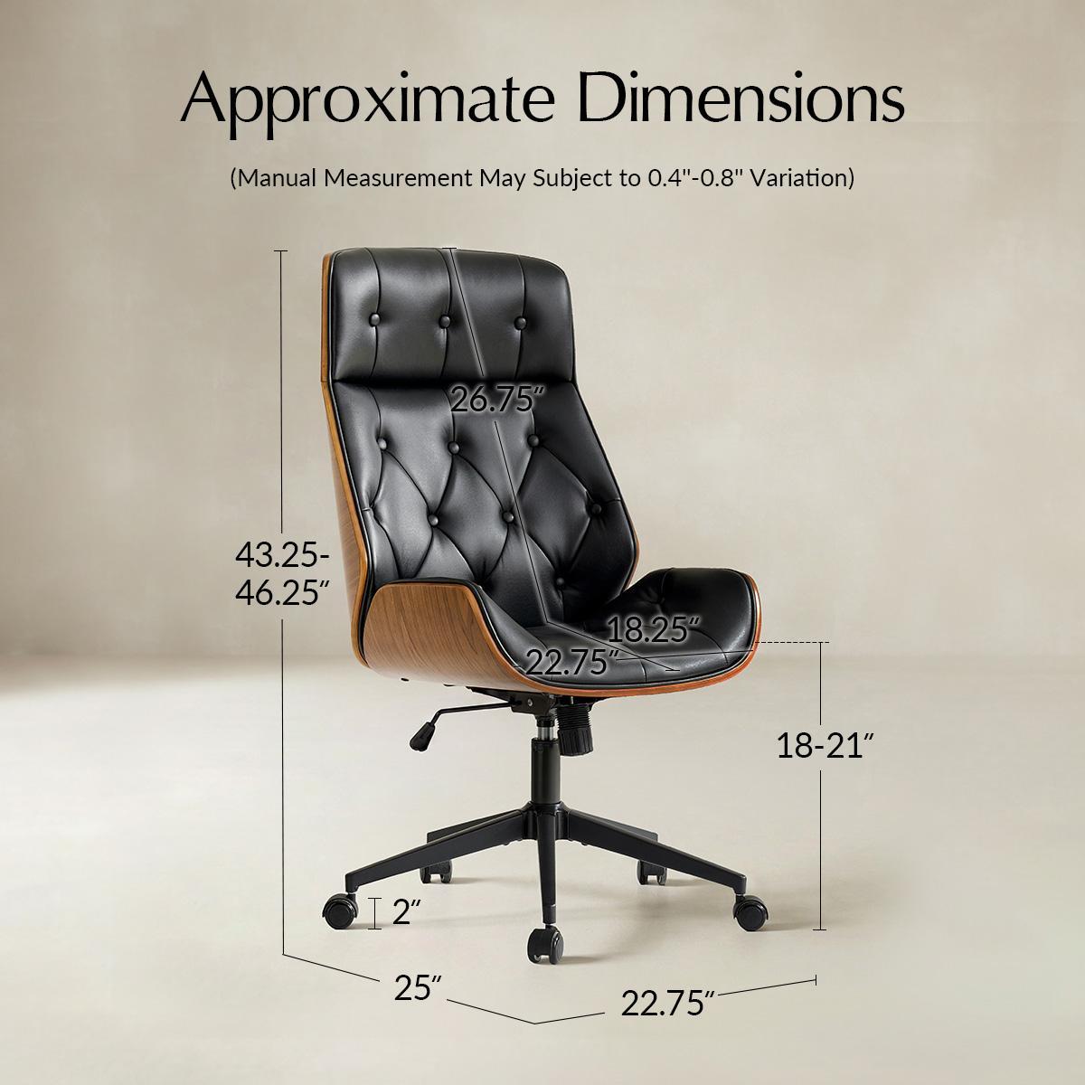 Linzy Genuine Leather Office Chair | Hulala Home
