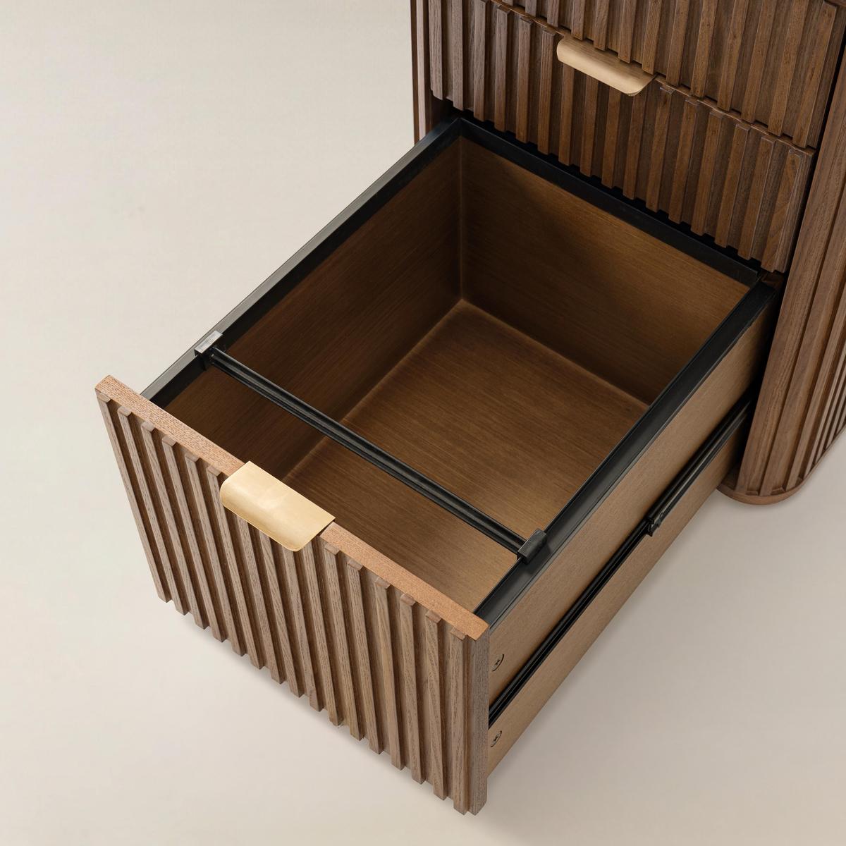 Baggio Modern Fluted File Cabinet