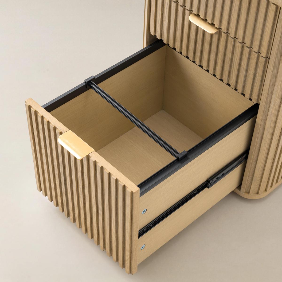 Baggio Modern Fluted File Cabinet