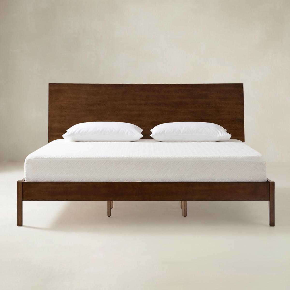 Vivian Solid Wood Platform Bed with USB Ports and Storage Headboard