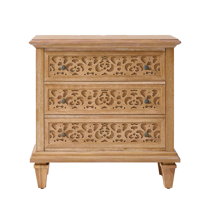 Colombo 3-Drawer End Table with Built-In Outlets(Optional Types)