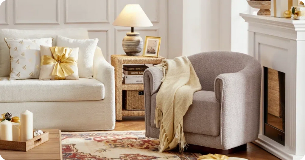 upholstered armchair