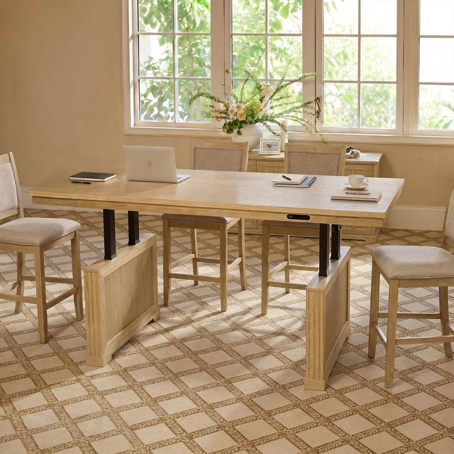 height adjustable dining table used for working