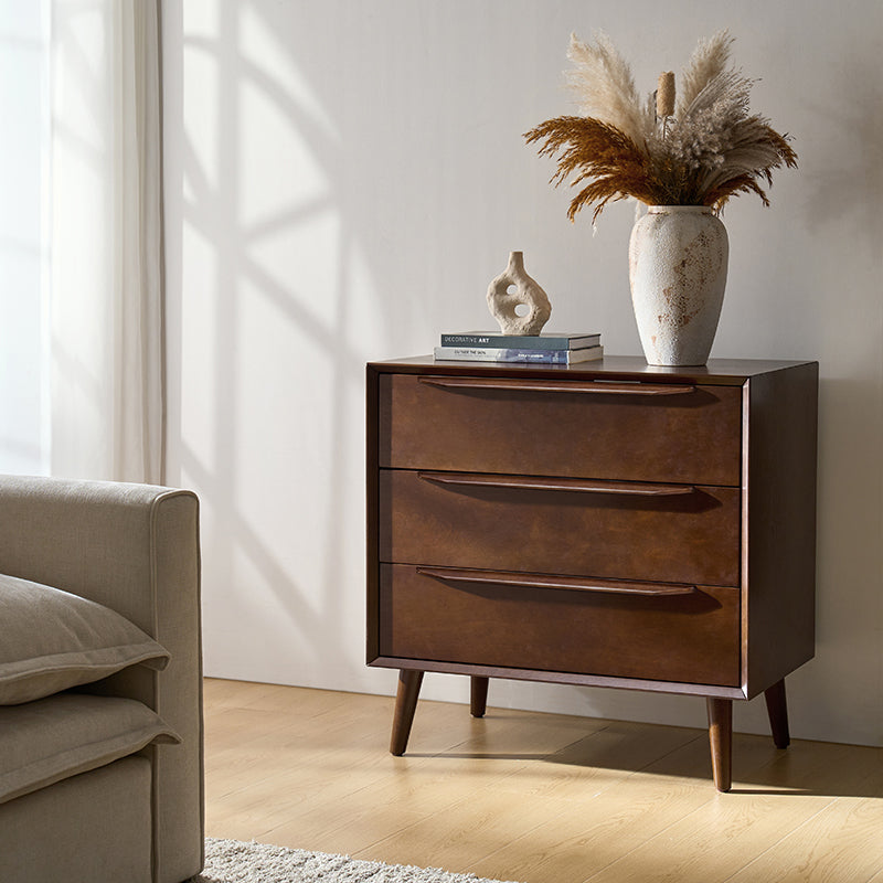Rebecca 3-Drawer Mid-century Modern Nightstand | Hulala Home
