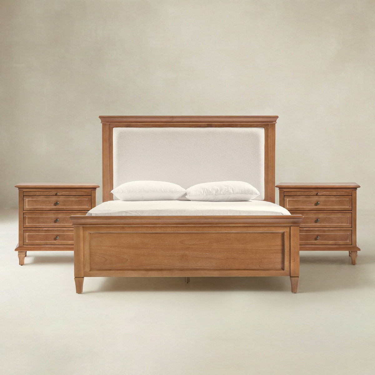 Mornay Transitional Solid Wood 3-Piece Bedroom Set
