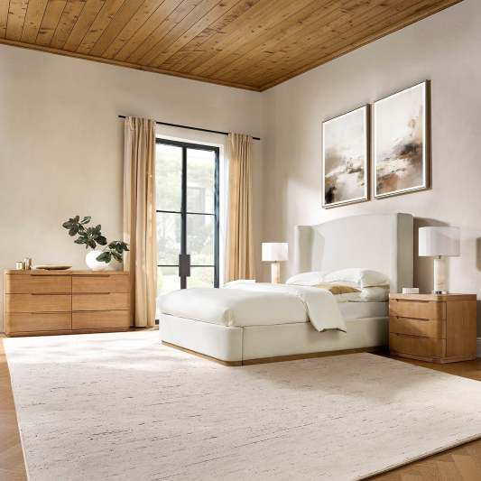 Ravona Modern 4-Piece Bedroom Bundle with Dresser