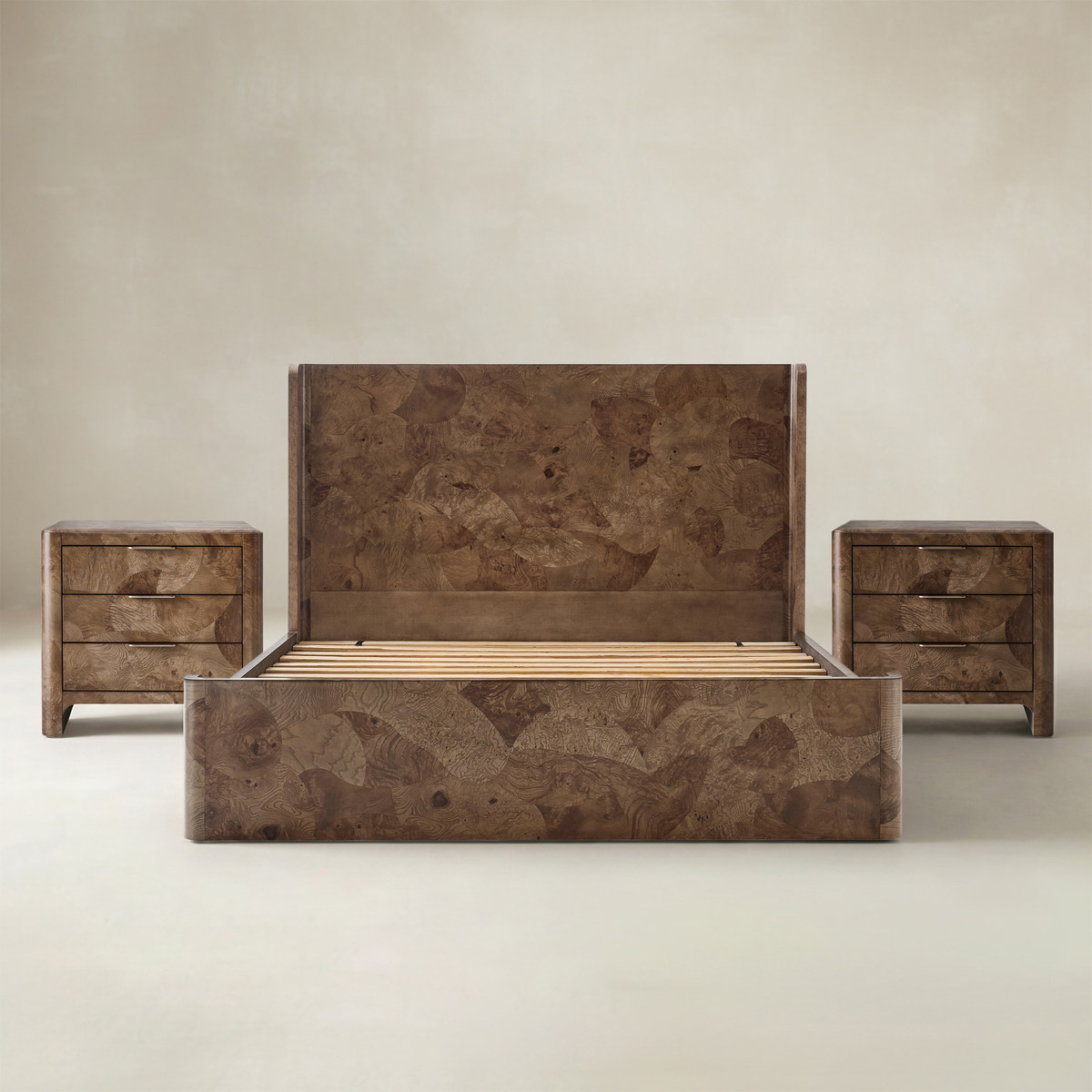 VIREL Marquetry 3-piece Bedroom Set