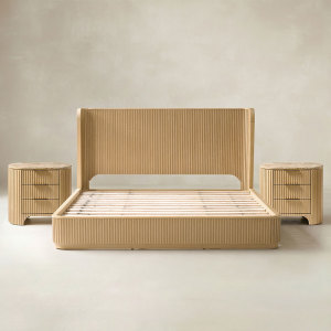 Arcua Fluted Marble 3-Piece Bedroom Bundle