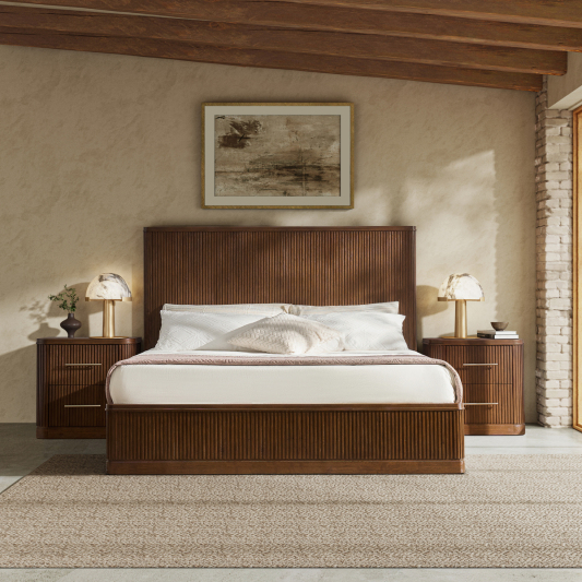 Verral Fluted Wood Bed