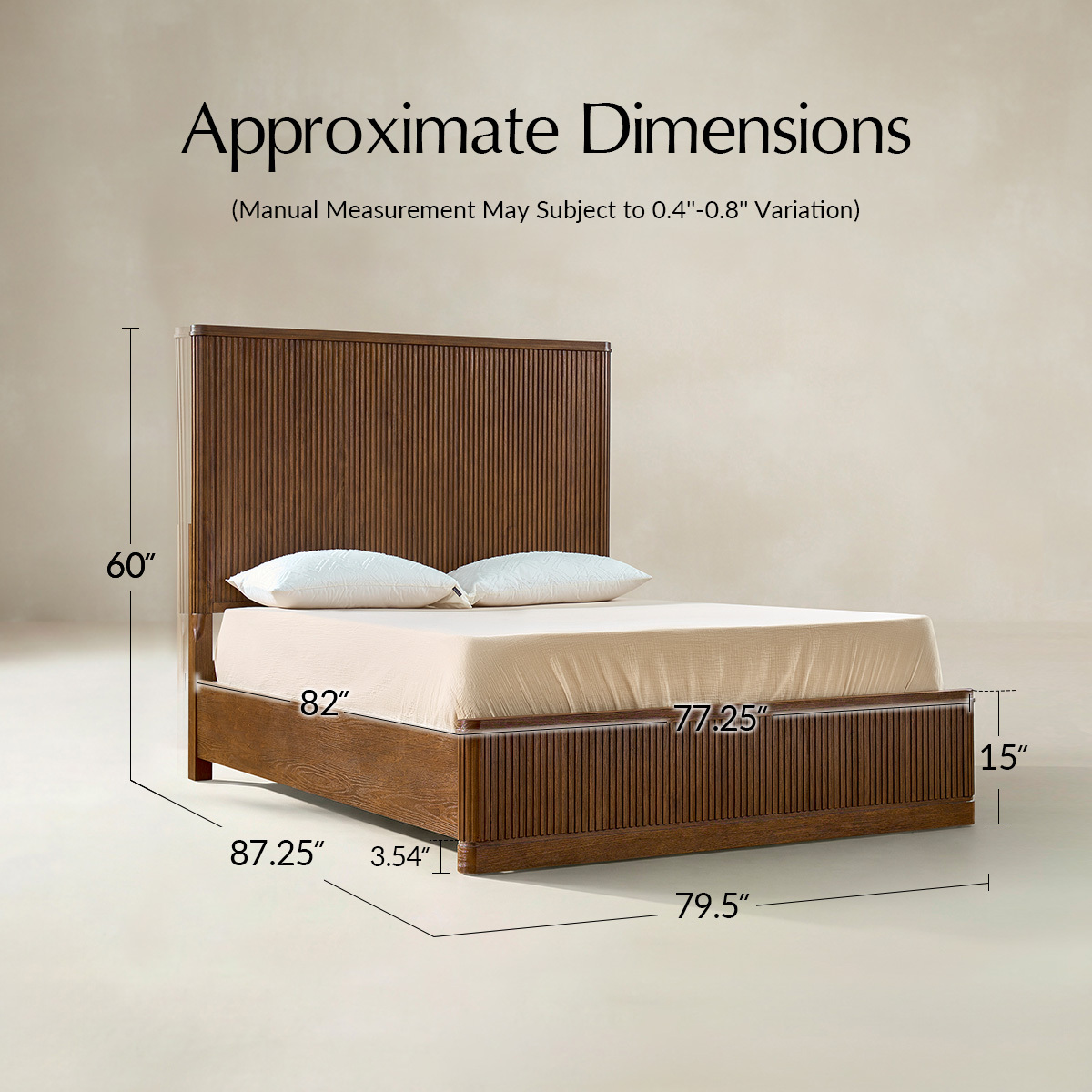 Verral Fluted Wood Bed