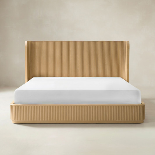 Arcua Fluted Wingback Bed