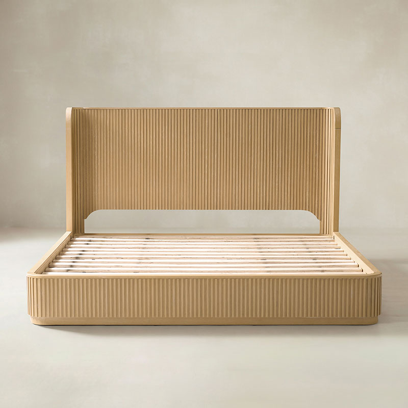 Arcua Fluted Wingback Bed
