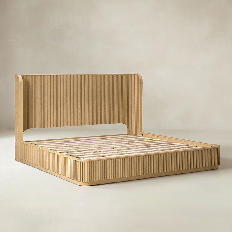 Arcua Fluted Wingback Bed