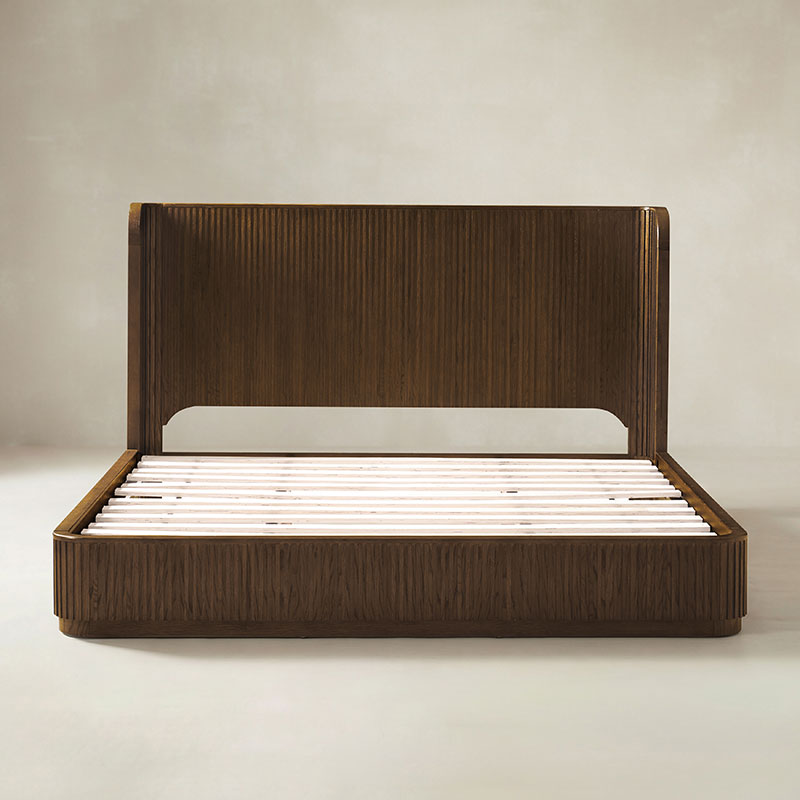 Arcua Fluted Wingback Bed