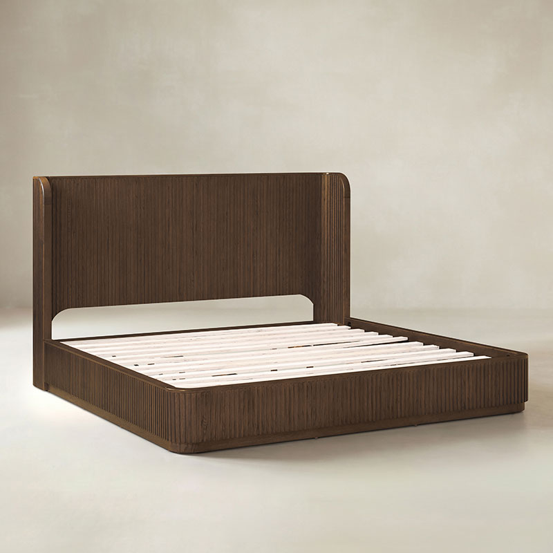 Arcua Fluted Wingback Bed