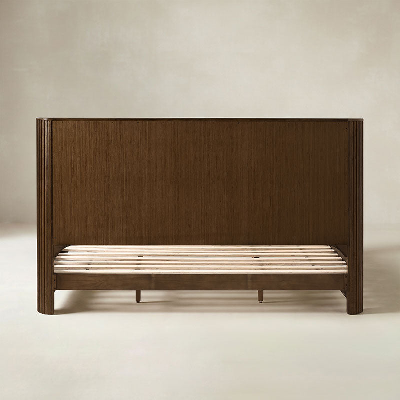 Arcua Fluted Wingback Bed