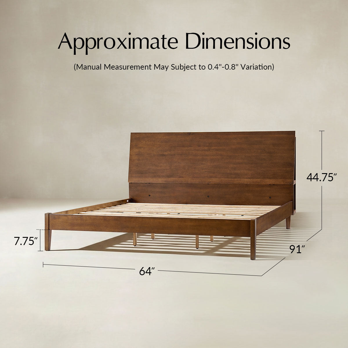 HULALA HOME Vivian Platform Bed - Thumbnail 5