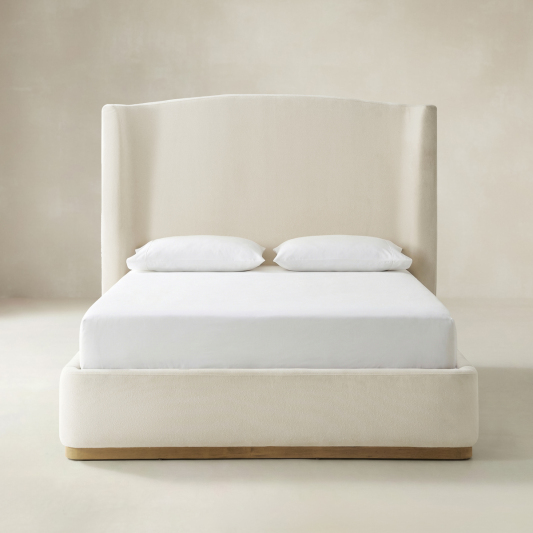 Ravona Modern Upholstered Wingback Bed