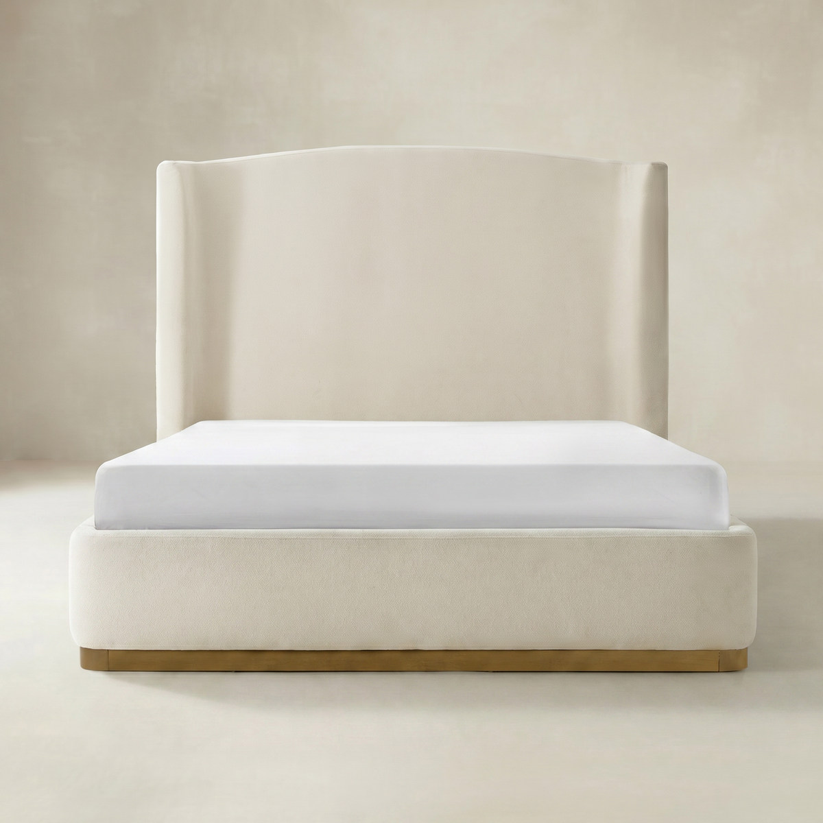 Ravona Modern Upholstered Wingback Bed